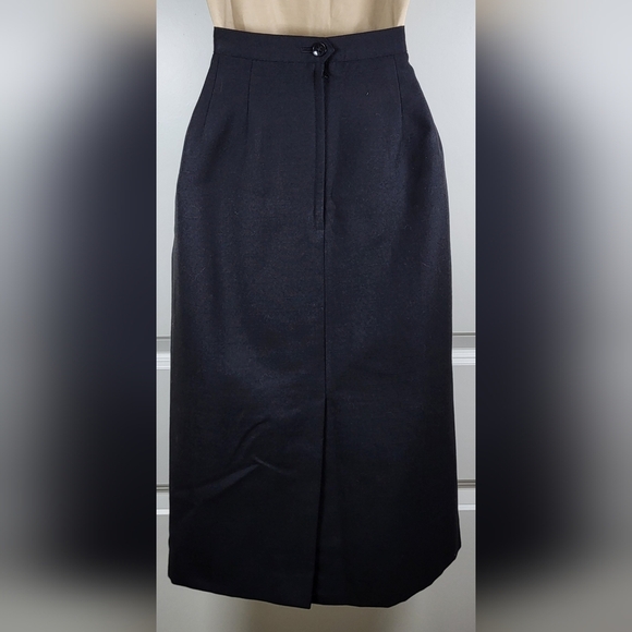 Vintage LE SUIT Black and Tan Lightweight Summer Skirt Suit Women's Size 8 - Picture 4 of 8